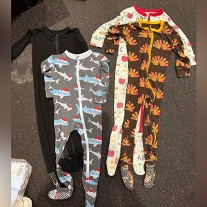 Kickee pants zipper footie pajama bundle